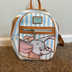Disney Loungefly Dumbo Striped Mini Backpack